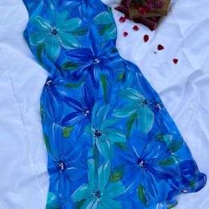 Floral Blue Dress